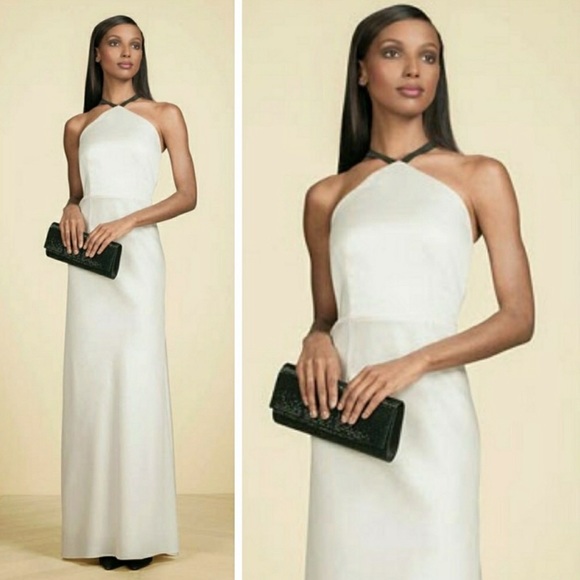 white gala dress